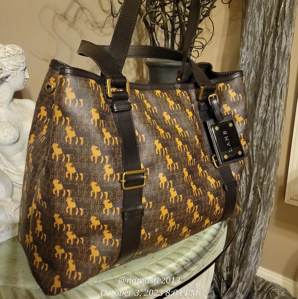 L.A.M.B. by Gwen Stefani Multi Logo Tote Shoulder Bag Luxury Designer #560